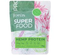 jorus Super Food Protéine de Chanvre Powder 1 kg - Parfait pour les régimes végans, végétariens et à base de plantes. Riche en protéines véganes, poudre de protéines naturelles véganes.