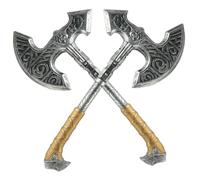 Jorzer 2PCS Halloween Axe Prop Propuls réaliste en Plastique Propul axe pour Costume Halloween Cosplay Party Role Play Viking Toy Accessoires.