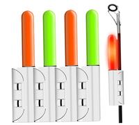 Jorzer 4PCS Clip de Lumière de Pêche en Plastique Étanche sur Alarme Morsure Pêche pour Équipement Canne à Poisson Nuit Glace Sporting_Goods.
