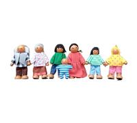 Jorzer 7 pièces Maison de poupée Personnes Simulation Maison de poupée en Bois Personnes Posture réglable Figurines délicates et Mignonnes pour Les Filles en Bas âge, Les Enfants Jouent