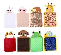 Jorzer 8pcs Tapis sensoriels définissent des Jouets sensoriels Animaux Doux avec différentes Textures engageantes de soulagement du Stress et de Focus pour Les Jeux Jouets développement