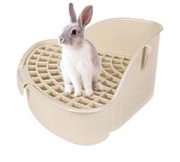 Jorzer Bac à litière Triangulaire pour Lapin, 9, 5 x 7, 1 x 4, 3 Pouces, Toilettes en Plastique pour Hamster avec Grille, bac à litière d'angle Anti-éclaboussures pour Petits Animaux, Cochon d'Inde