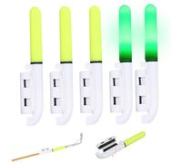 Jorzer Bâtons Lumineux de pêche 5 pièces Grands bâtons Lumineux LED pour Alarme de Morsure pêche lumière Canne étanche ne Tombe Pas pour Accessoire matériel lumière Verte avec Batterie