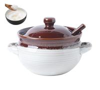 Jorzer Bols à soupe à l'oignon français, bols à soupe en céramique de 1000 ml avec poignées, passent au four pour chili, ragoût de bœuf, céréales, tartes en pot