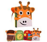 Jorzer Busy Book Sac à Dos éducatif en Feutre Montessori, Forme et Couleur, cognitif, Girafe Mignonne, Jouets sensoriels pour garçons et Filles