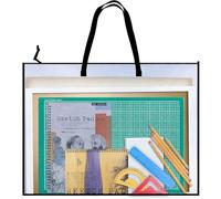 Jorzer Case de Portefeuille d'art, Dossier d'art à Fermeture éclair à glissière 19x25, Sac de Portefeuille en Maille imperméable, boîtier Transport Portable et léger, Sac Main Rangement pour affich