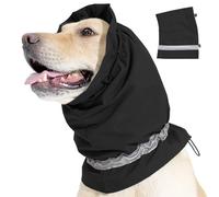 Jorzer Casque antibruit pour Chien, Anti-anxiété, résistant à la Pluie, Chaud, apaisant, Cache-Oreilles réglables avec Bande réfléchissante, enveloppe d'oreille épaisse et isolée pour Le toilettage
