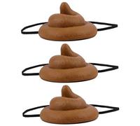 Jorzer Chapeau de merde drôle et réaliste, Costume de merde en PVC, jouet farce pour enfants et adultes, 3 pièces.
