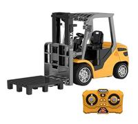 Jorzer Chariot élévateur Jouet Rc Forklift Mini Mini télécommande 3 Vitesses télécommande avec lumières et Sons 1:64 USB chargeant des véhicules de Construction Rc pour garçons Filles Enfants.