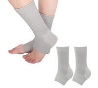 Jorzer Chaussettes de Compression en Bambou Anti-Fatigue, Manchons de Pied Sommeil, soulagement la Douleur, Soutien la Cheville, 2 Paires Chaussettes Bamboo Compression Anti Fatigue Foot Sleev