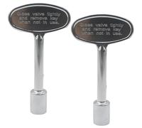 Jorzer Clé de cheminée à gaz-Paquet de 2 clés cheminée Remplacement en Laiton pour clés à gaz vannes 1/4 et 5/16 pour foyers intérieurs/extérieurs