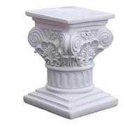 Jorzer Colonne romaine 11,4 x 8,6 x 8,9 cm en résine - Décoration de colonne grecque - Statue de pilier blanche - Sculpture pour table de mariage et décoration d'intérieur