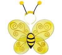 Jorzer Costume d'abeille pour Enfants, Ensemble de Costumes d'abeille Mignon Comprenant Une Aile Jaune et Un Bandeau 'antenne, Accessoires de Cosplay pour Enfants et Femmes Adultes, Costumes Cosplay