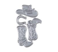 Jorzer Couture de métal Meurt DIY Craft Scrapbooking Enveloppe Dies Dies Boots Cowboy Chapeaux Modèle POCLATIQUE Coupe MÉTAL, Scrapbooking DIY, Boots Cowboy Coupes, Outils de Pochoir en Relief