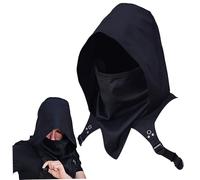 Jorzer Écharpe à capuche Cyber Cowl, taille unique, costume médiéval d'assassin pour homme, cache-cou d'hiver, chapeau unisexe pour Halloween, cosplay et usage quotidien