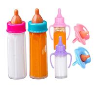 Jorzer Ensemble de biberons de poupée avec tétines, biberons Magiques avec Lait ou jus Qui disparaît, Accessoires poupées Simulation Amusants pour Jouets Jeu pour Enfants.
