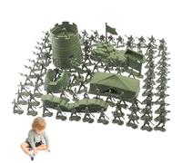 Jorzer Ensemble de Soldats Jouets, 100 pièces/Ensemble de Jouets Soldats Anciens, Figurines d'action pour Hommes l'armée avec modèle scène pour Cadeaux fête d'anniversaire pour garçons
