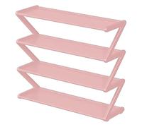 Jorzer Étagère à chaussures 4 niveaux Z Épais Étanche Organisateur étroit Installation simple Rangement pour enfants Chambre à coucher et placard