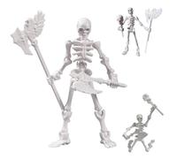 Jorzer Figurine Squelette 3 pièces, clé Squelette Suspendue et Mobile avec Plusieurs Armes, décoration de Bureau DIY pour la Maison, l'école