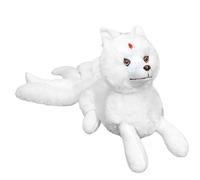 Jorzer .Fox Peluche 20 Pouces Renard Arctique Blanc en Peluche avec Cheveux Longs Super Doux Kitsune en pour Enfants et Adultes Jouets ET Jeux