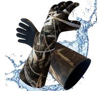 Jorzer Gants de Chasse Puncture et Gants de pêche résistants aux Rayures Longueur du coude Non glissé Camo Camouflage néoprène Lavable en Plein air 1 Paire