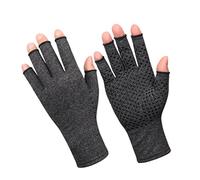 Jorzer Gants de compression Gants de récupération sans doigts antidérapants du canal carpien Gris L 1 paire