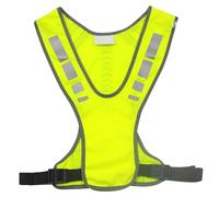 Jorzer Gilet de Course réfléchissant, Gilet Respirant Haute visibilité, Haute visibilité, léger, avec Poche, sécurité réglable pour Le Jogging, la randonnée, Le Cyclisme