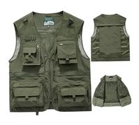 Jorzer Gilet de pêche à la Mouche Respirante Gilet de pêche à séchage Rapide Truite Gilet de pêche Multi-Poche sans Manches en V