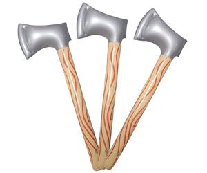 Jorzer Hache Gonflable 3 pièces 23 Pouces, Jouets gonflables réalistes en PVC étanche avec Valve, Accessoires d'halloween légers et Portables pour déguisements et fêtes