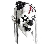 Jorzer Halloween Horror Mask Face Face Clown Mask Cool Spooky Party Black and White Cosplaw Cosplay Horror Masquerade Performance Show Dress Up Costume Costume