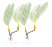 Jorzer Hamac pour Betta, hamac réaliste en Forme de Feuille, 2 Jouets légers à Ventouse pour Poissons, pour Plies, Poissons-Clowns, guppys, pour Betta, en Forme de Feuille