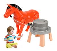 Jorzer Jouet de Cheval électrique Rotatif pour Enfants, avec Moulin et Joint Flexible, Rechargeable, meulage réaliste, Ensemble de Jeu Amusant pour Filles et garçons, Jouets Jeux