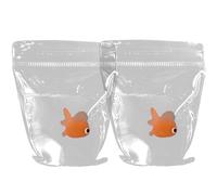 Jorzer Jouets à Presser 2 pièces Poisson doré dans Un Sac Transparent Jouet Anti-Stress pour Enfants et Adultes Jouets Mignons Portables Anti-Stress pour la Maison, l'école et Le Bureau