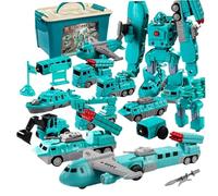 Jorzer Jouets magnétiques pour Enfants, Ensemble magnétique de Style armée assemblé de 35 pièces/Ensemble, Jouets éducatifs Transformation en Plastique pour.