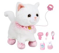 Jorzer Jouets pour Chat pour Enfants, Chat Robot interactif activé par la Voix et Le Toucher avec Laisse télécommandée Chaton Parlant pour garçons et Filles, Jouets Jeux.