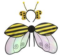 Jorzer Kit d'ailes de Costume d'abeille 2 pièces, Jaune pour Filles