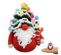 Jorzer Kit de bricolage de Noël pour adultes débutants et adultes, tutoriels étape par étape pour apprendre à crocheter l'arbre de Noël, kit de tricot à faire soi-même pour anniversaire, Noël, style 1