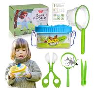 Jorzer Kit de Capture de Papillons 6 pièces/Ensemble Kit Capture Papillons pour Enfants Critter Keeper Butterfly House Habitat avec loupe, Pince à épiler, Cather, Filet ＆ Guide
