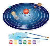 Jorzer Kit de Projet de système Solaire, Kits scientifiques Comprenant la Peinture et Un Pinceau, des modèles planètes et des Instructions, Un système Solaire éducatif Peint à la Main pour Les Enfant