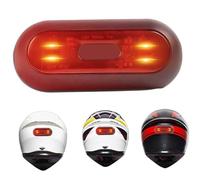 Jorzer Lampe de Casque de 350 mAh, étanche IP67, 4 LED, 3 Modes, Rechargeable par USB, légère, ABS, pour la Conduite Nuit