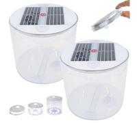 Jorzer Lanterne de Camping Solaire 2 pièces Lanterne Solaire Gonflable étanche Portable Lampe Pliable alimentée par lumière Blanche Chaude avec poignée lanternes gonflables de Voyage