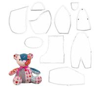 Jorzer Lot de 10 patrons de couture en forme d'ours à mémoire de forme - Réutilisables - 38,1 x 33 cm - Portable et lavable - Pour couture, matelassage, loisirs créatifs