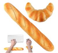 Jorzer Lot de 2 repose-poignets en forme de faux pain en forme de baguette artificielle, doux et confortable, pour clavier mignon pour décoration d'activités de maternelle