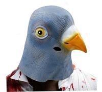 Jorzer Masque de Pigeon Masque d'oiseau à tête complète en Latex avec Trous d'air Costumes 'Halloween de Pigeon pour Halloween Costume Party Cosplay Jouets et Jeux Oiseau Animal