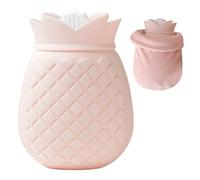 Jorzer Mini bouillotte, Petite bouillotte de 350 ML avec Housse Souple Amovible et Lavable pour soulager la Douleur du Dos, du Cou et des épaules