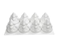 Jorzer Moules en silicone de Noël 8 cavités en forme d'arbre de Noël 3D faciles à façonner, démouler et nettoyer pour faire du savon, des bougies, des gâteaux, de la gelée, style 2
