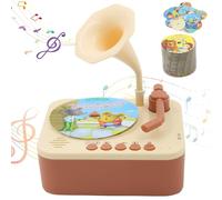 Jorzer Phonographe pour Enfants, Tourne-Disque pour Tout-Petits avec 96 Cartes, Lecteur d'histoires et de Musique, phonographe éducatif pour garçons et Filles de 3 Ans Plus, Jouets Jeux.