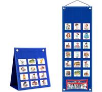 Jorzer Planning visuel pour Enfants, Tableau de Planification comportementale hebdomadaire, Planning visuel pour Enfants avec 96 Cartes, Tableau de Routine d'apprentissage Pliable à Suspendre