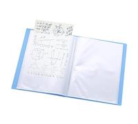 Jorzer Porte-vues A5 en polypropylène avec 60 pochettes transparentes, bleu, 22 x 16 cm, capacité de 120 feuilles