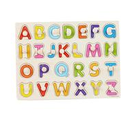 Jorzer Puzzle ABC, Puzzle en Bois avec Lettres de l'alphabet, Jouets pour Tout-Petits, Jouets Montessori pour Enfants de 3 Ans et Plus, Lettres ABC en Bois pour Enfants Filles et garçons